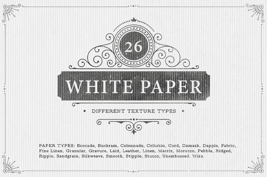 26 White Paper Background Texture Kit
