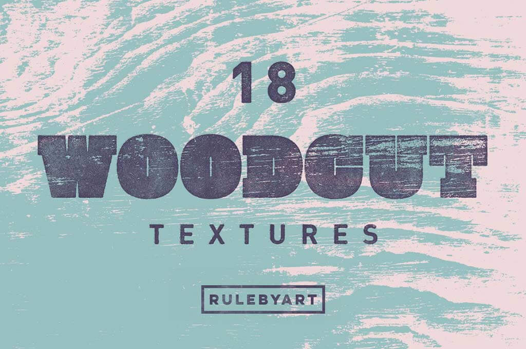 18 Woodcut Textures