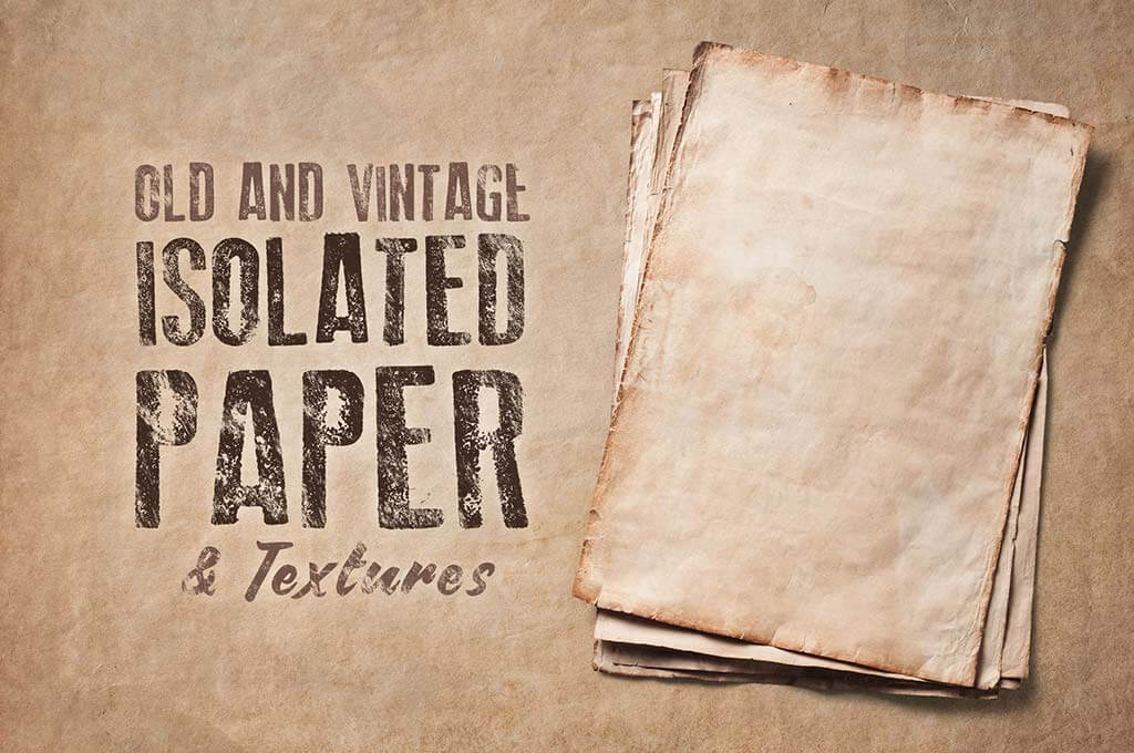 Isolated Old Paper and Textures
