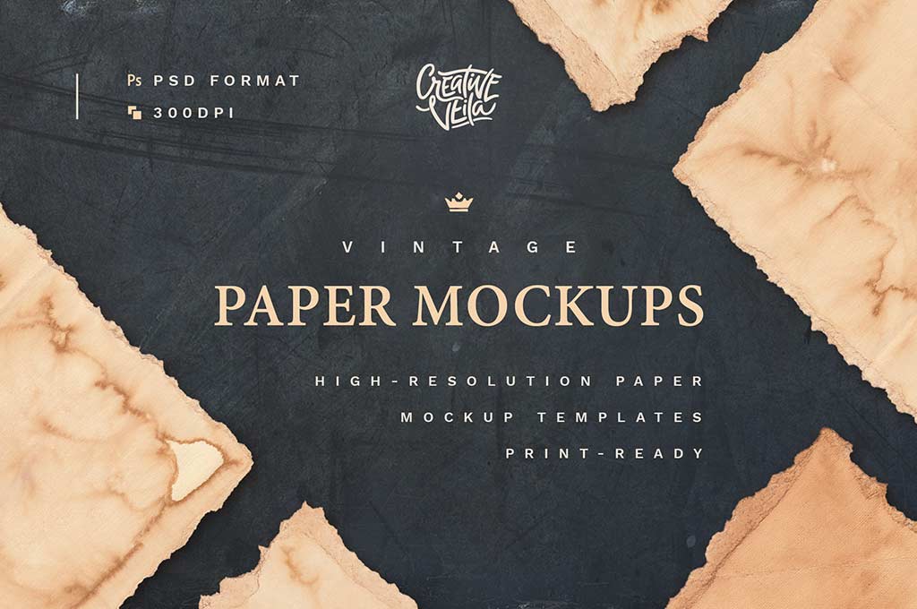 Vintage Paper Mockup Set
