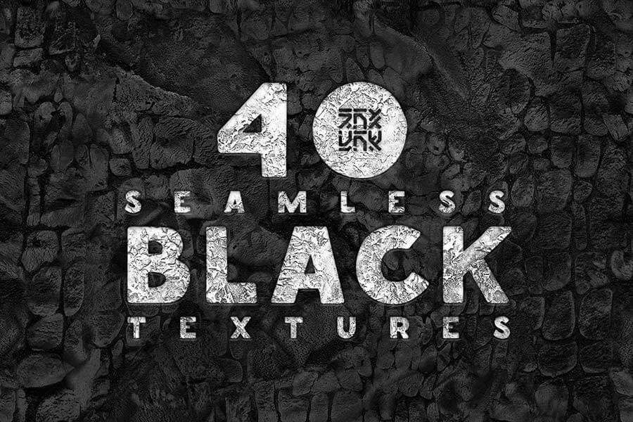 40 Seamless Black Textures