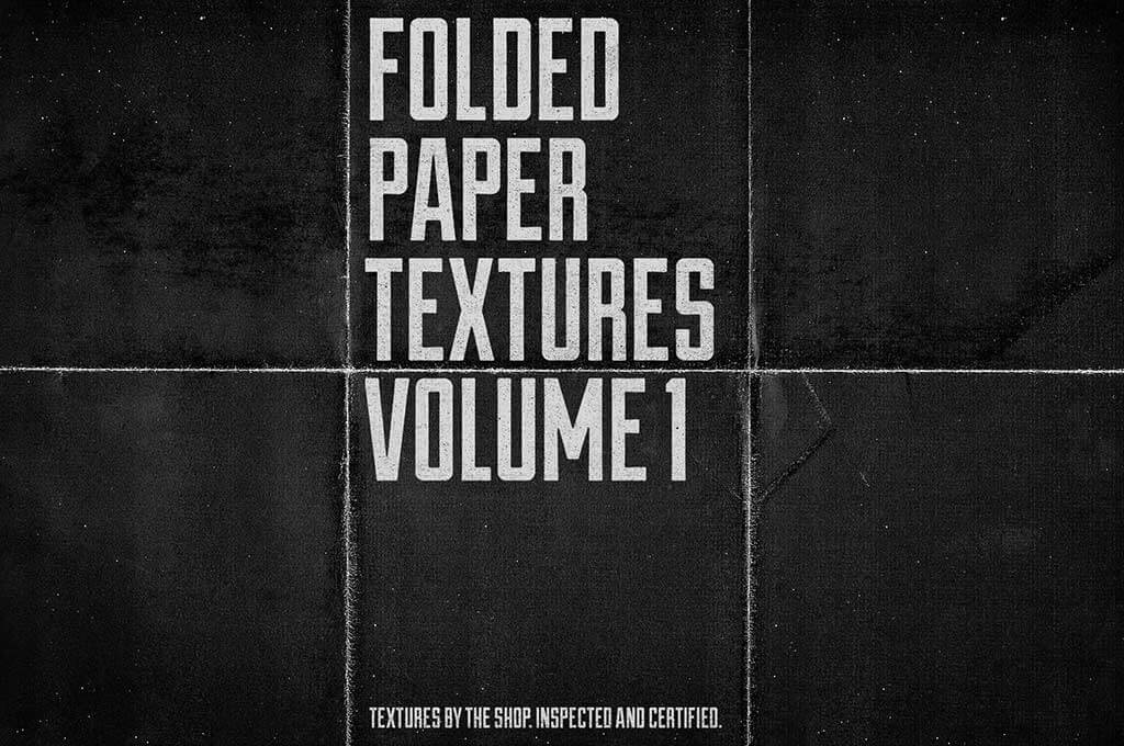 Folded Black Paper Texture Collection