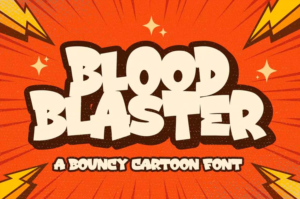Blood Blaster: Bouncy Cartoon Font