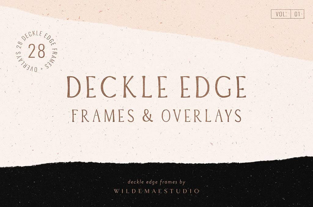 Deckle Edge Frames Overlays
