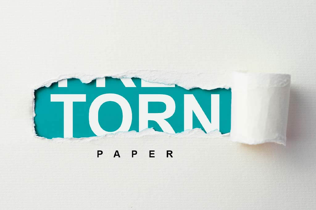 Free Horizontal Torn Paper for Copyspace