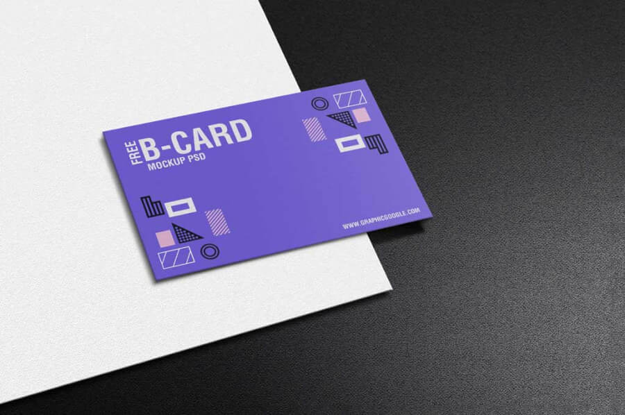 Free Textured Business Card Mockup PSD