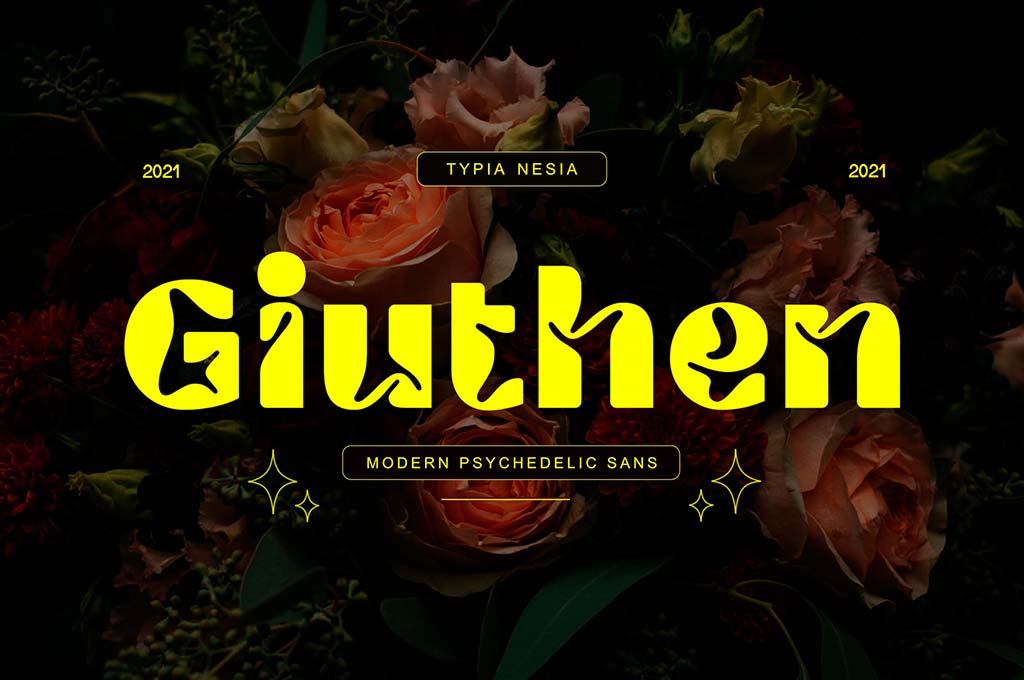 Giuthen — Modern Psychedelic Sans Serif