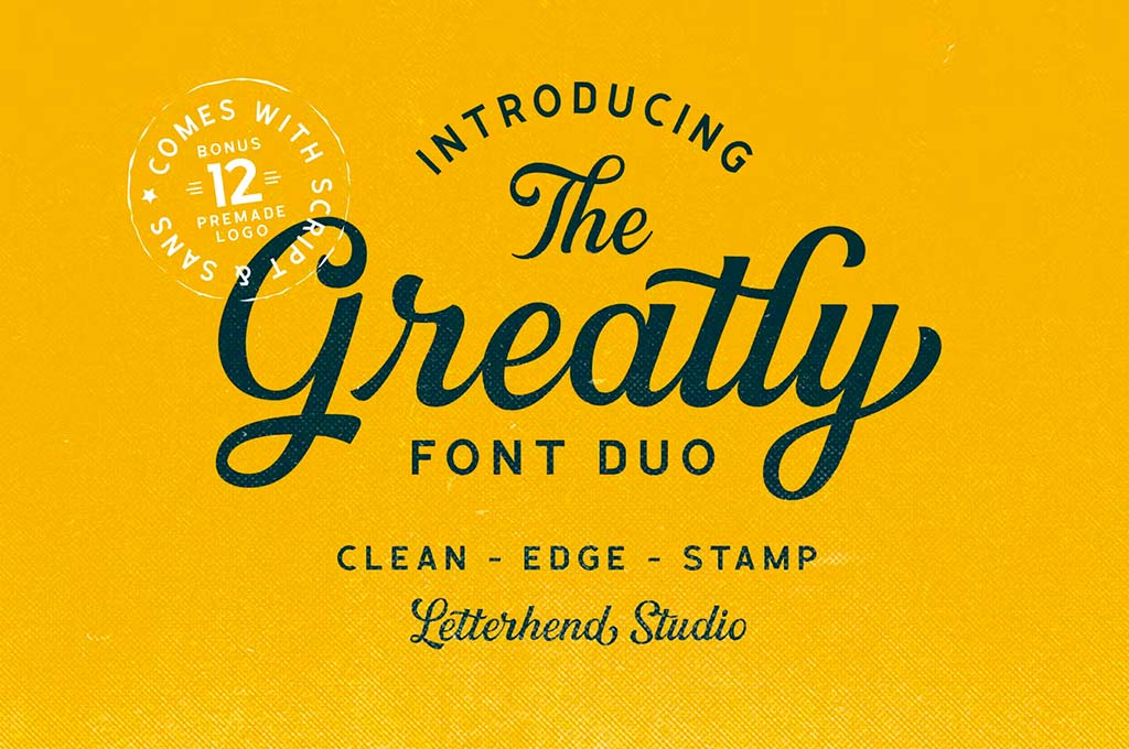 Greatly Font Duo Logo Templates