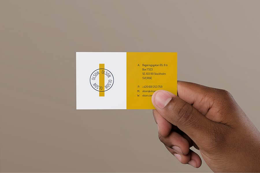 Hand Holding Business Card