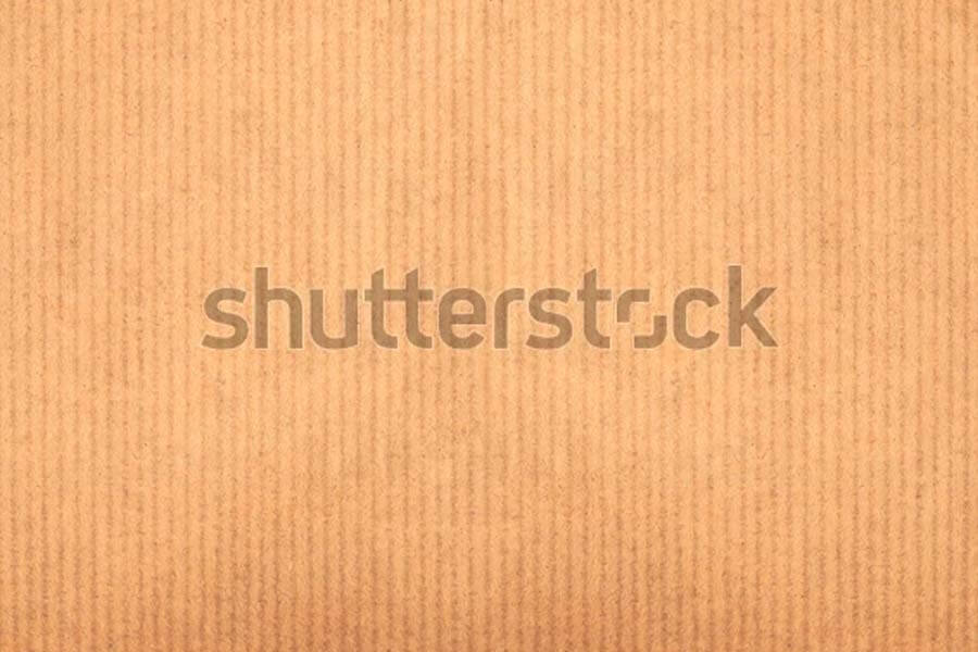 Kraft Paper Texture with a Vertical Stripped Pattern