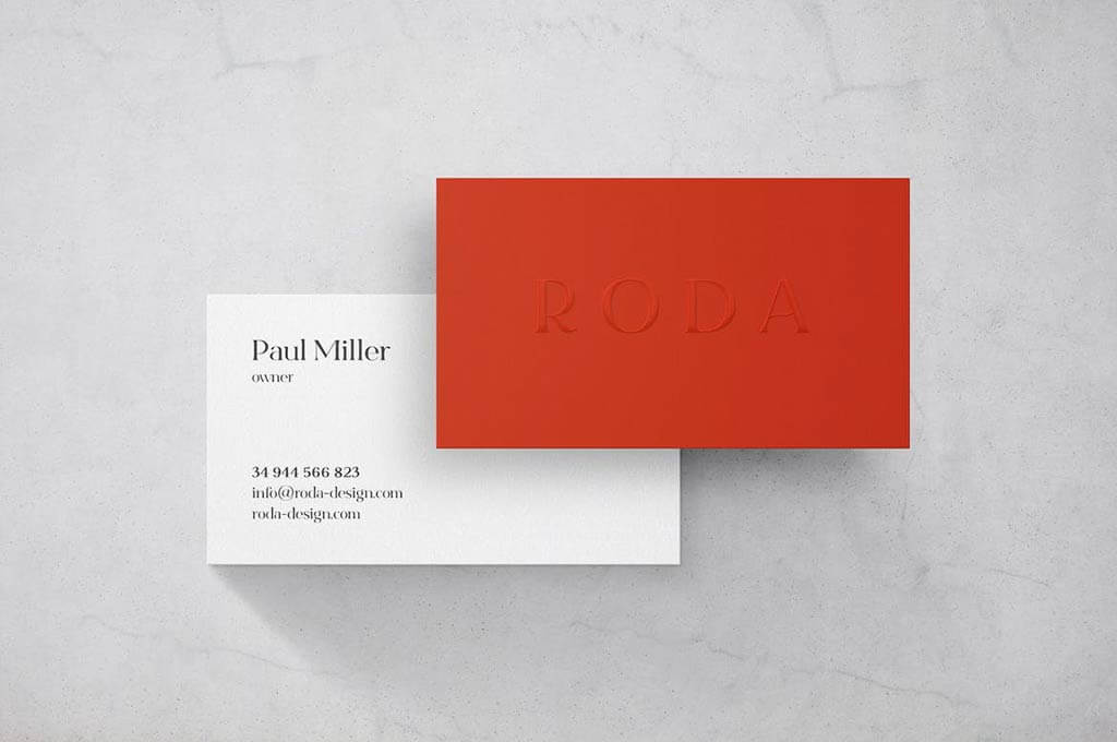 Marble Business Card Mockup