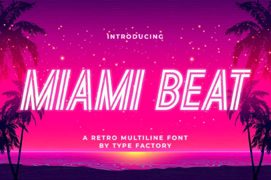 Miami a Retro Multiline Font