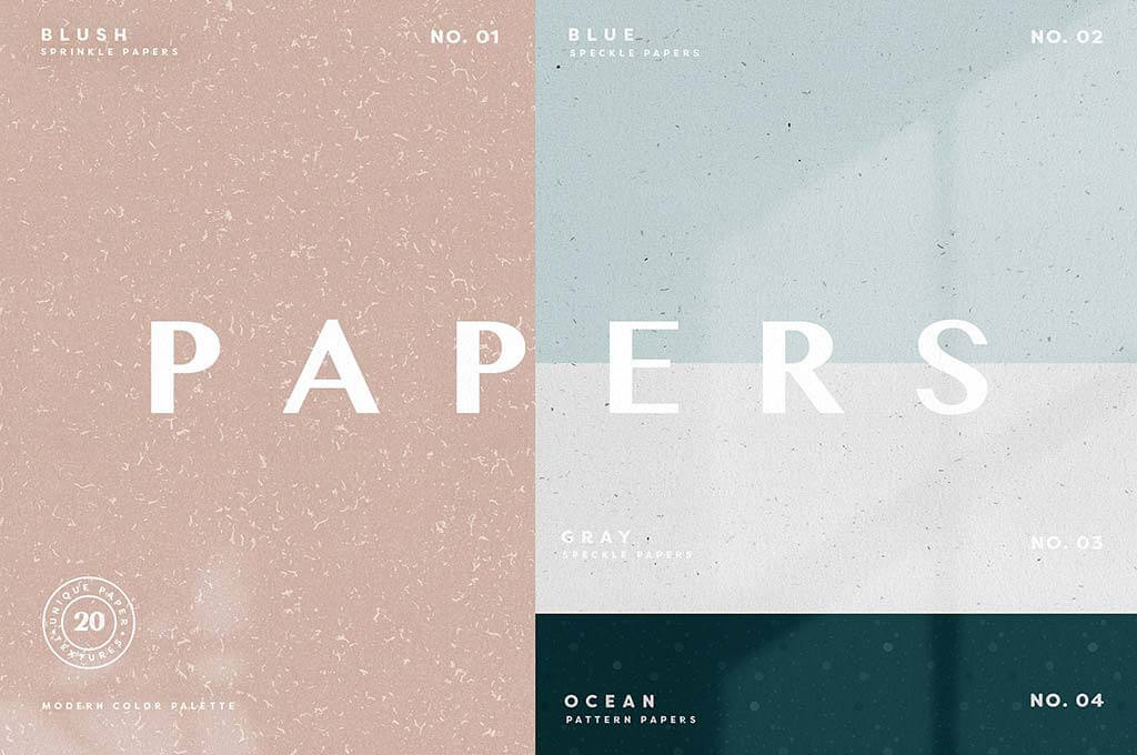 Paper Textures in Modern Colors