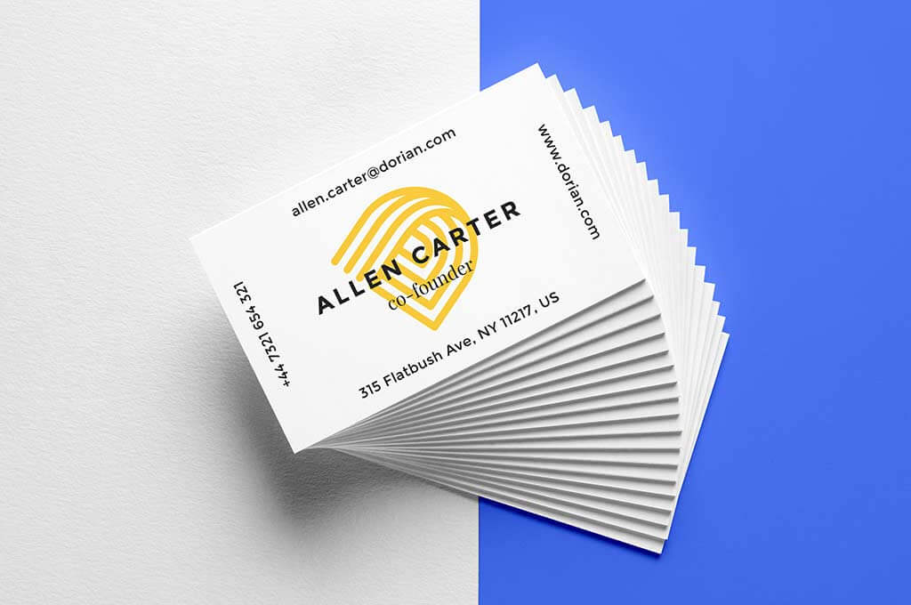 Realistic Business Cards Mockup