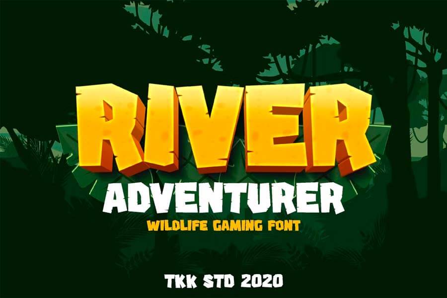 River Adventurer - Block Gaming Font