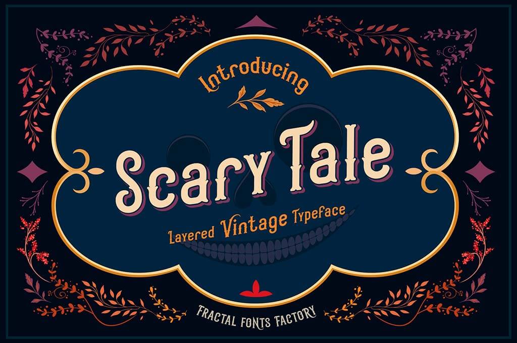 Scarytale Vintage Layered Font