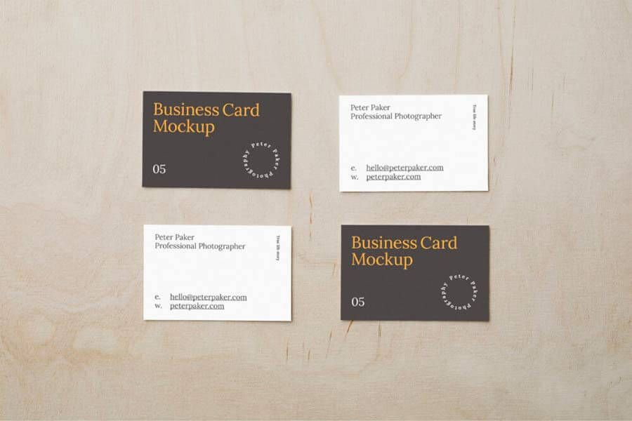 Scattered Business Card Mockup