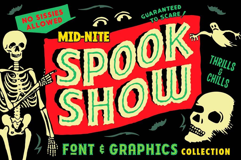 Spook Show Poster Font & Art Bundle