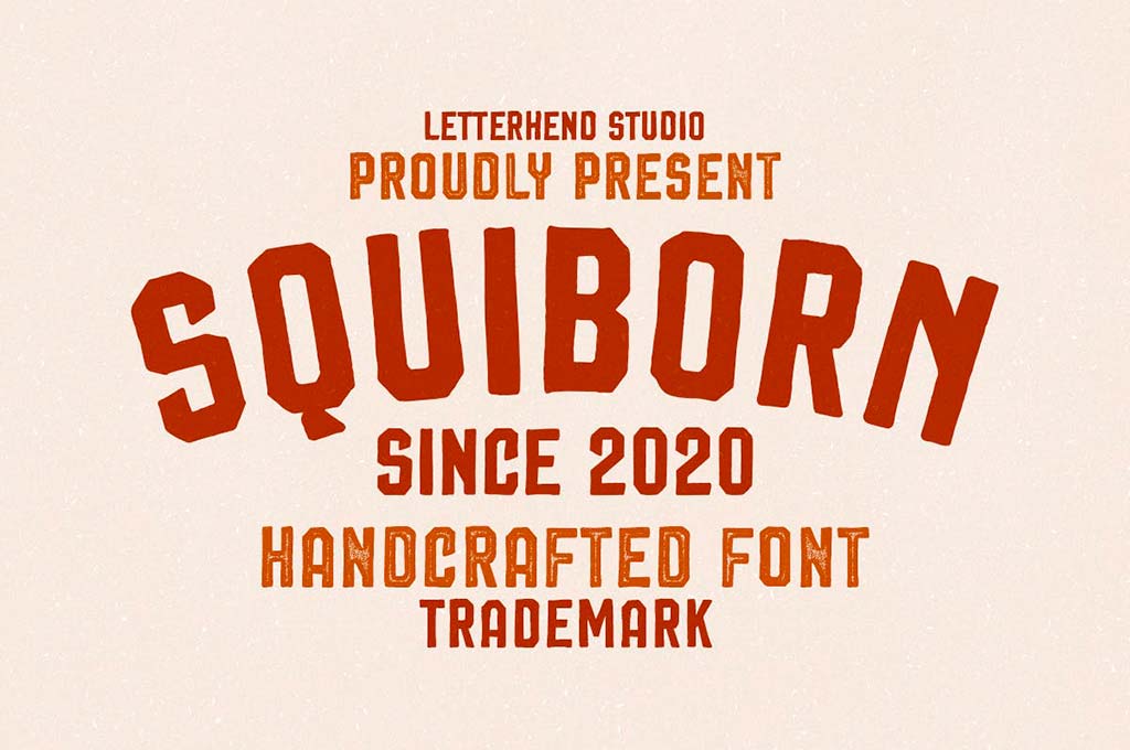 Squiborn — Logo Font