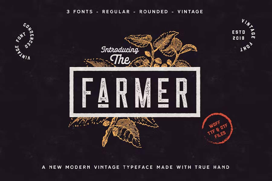 The Farmer Font — Condensed Typeface