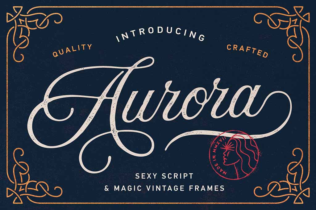 Aurora Script + Magic Vintage Frames