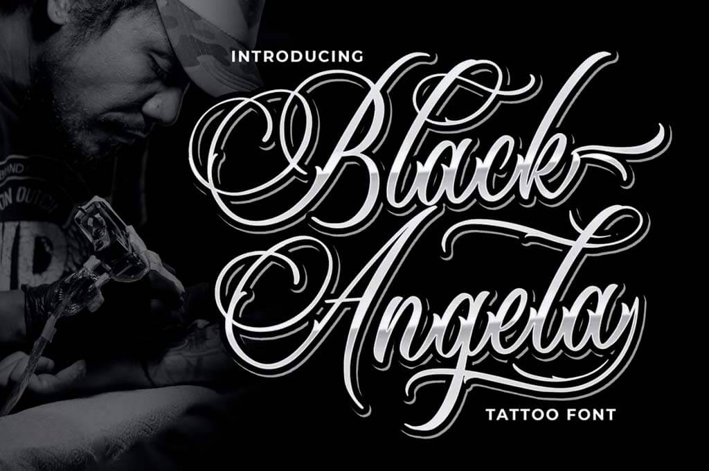 Black Angela — Tattoo Font