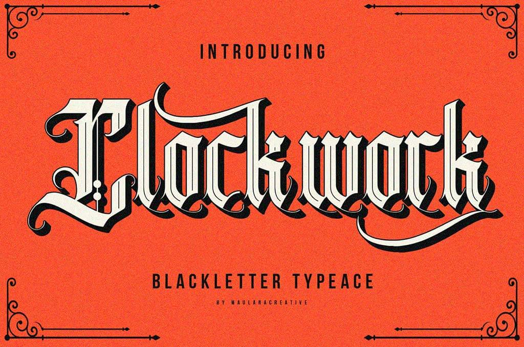 Clockwork Blackletter Typeface