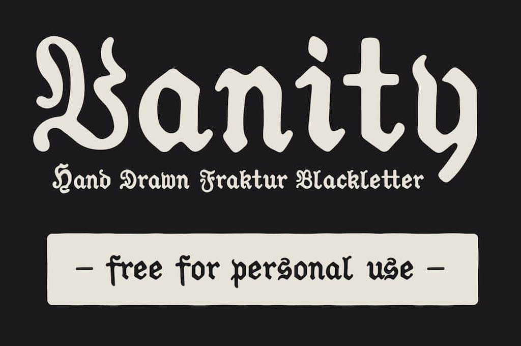 Vanity — Free Blackletter Font