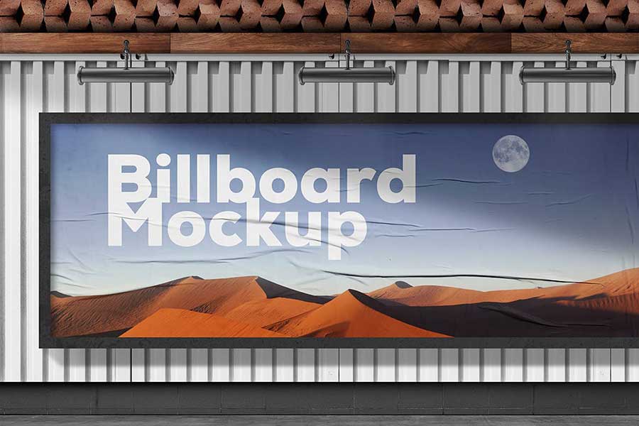 Wall Billboard Mockup