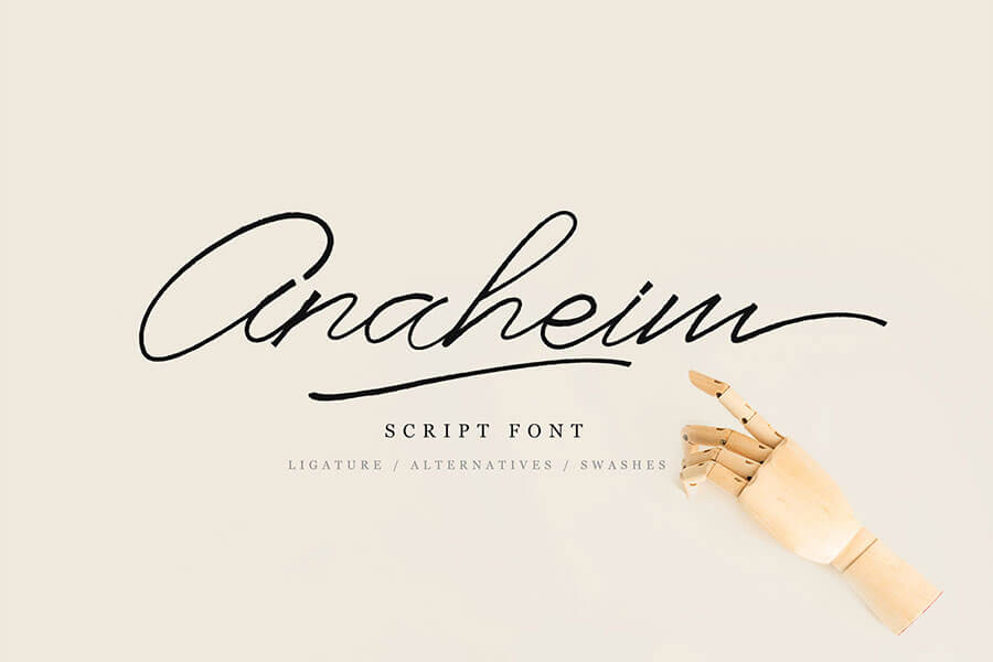 Anaheim Script Font