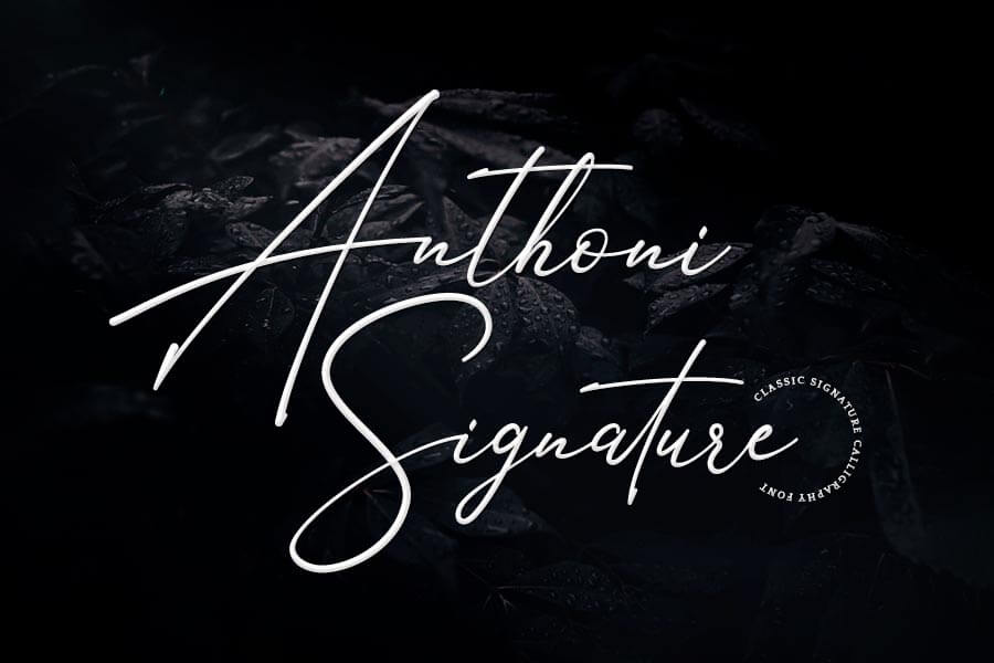 Anthoni Signature Font