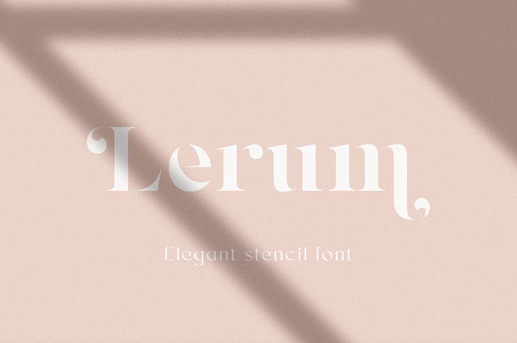 Lerum Stencil Font