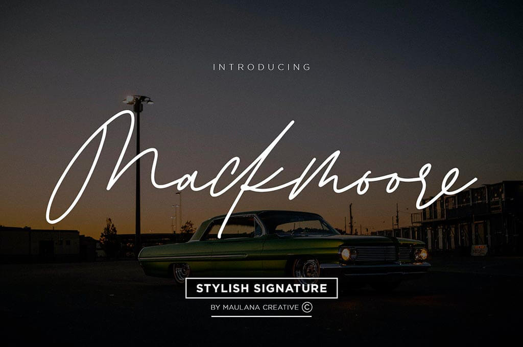 Mackmoore Signature Font