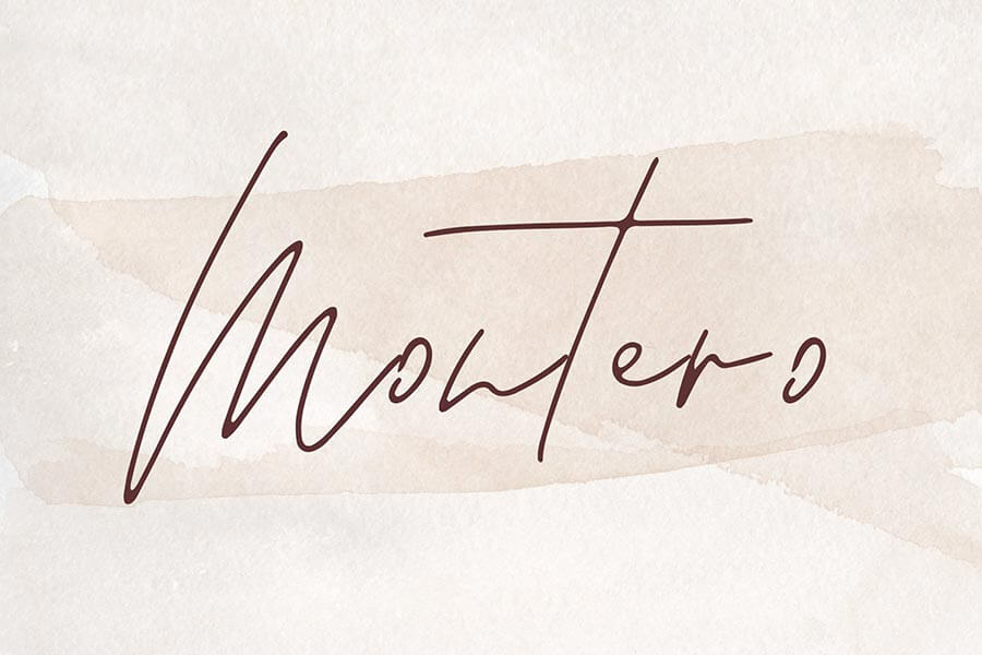 Montero Signature Script Font