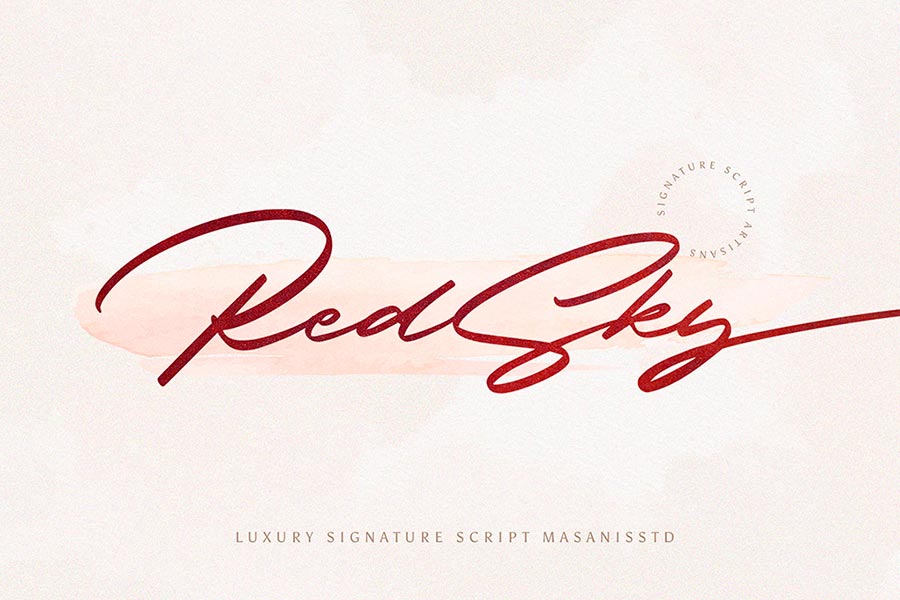 Redsky Signature Font