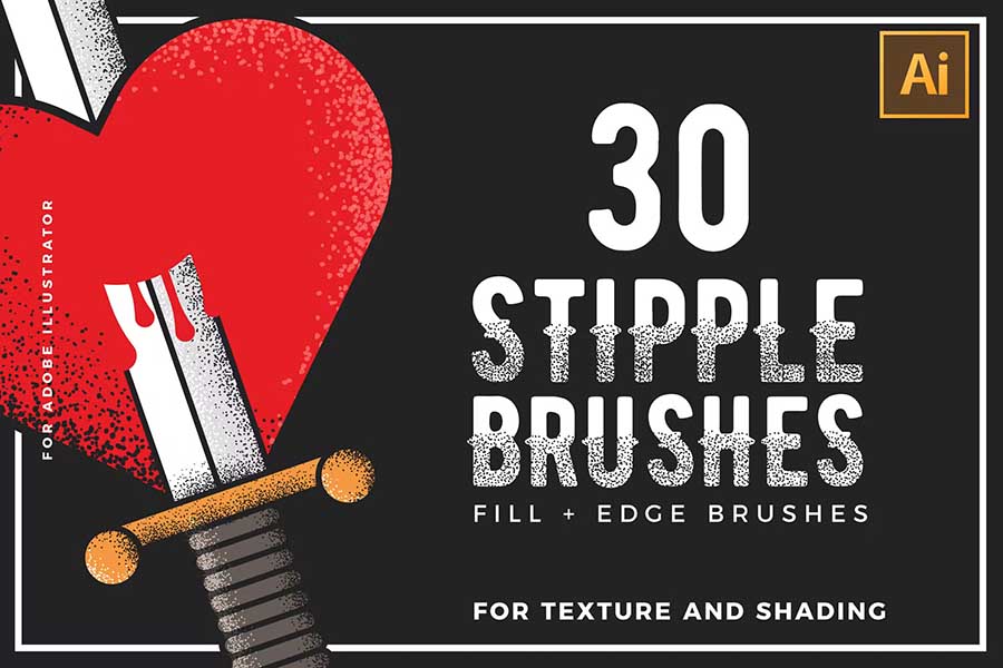 Stipple Brushes For Illustrator
