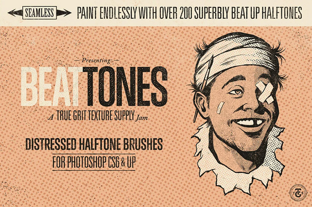 Beat Tones: Beat Up Halftone Brushes