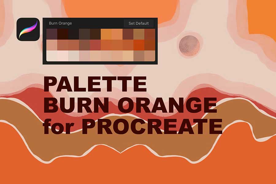 Burn Orange Palette for Procreate