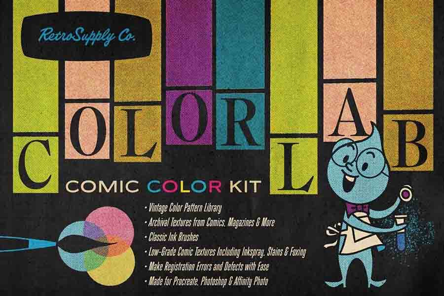 ColorLab Procreate Vintage Comic Kit