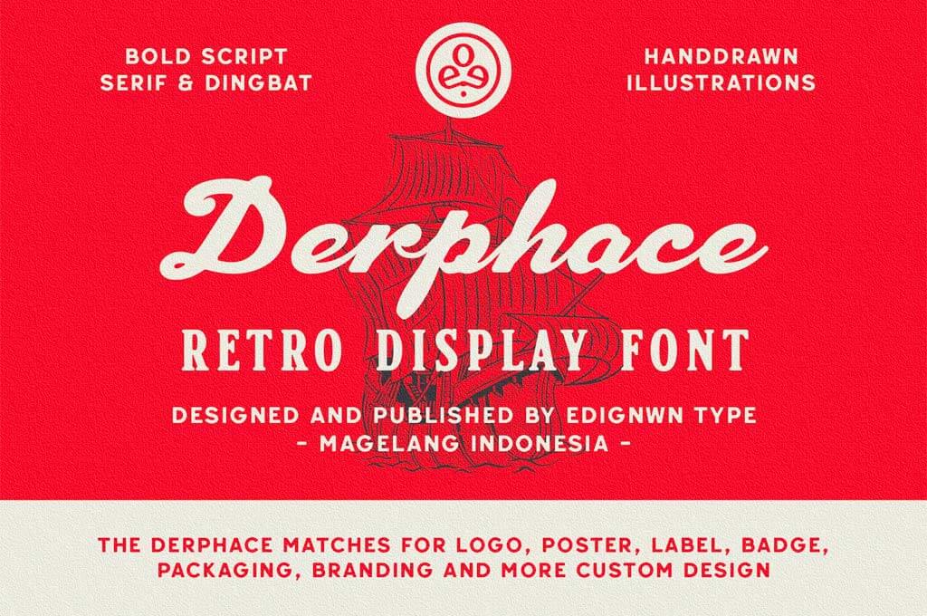 Derphace — Retro Display Font