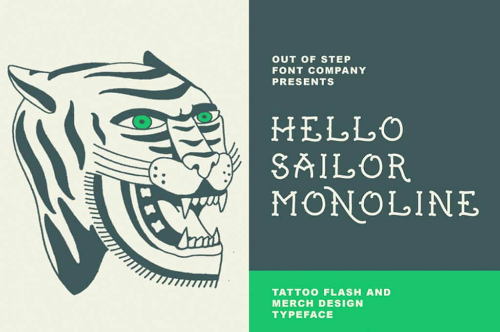 Hello Sailor Monoline Font