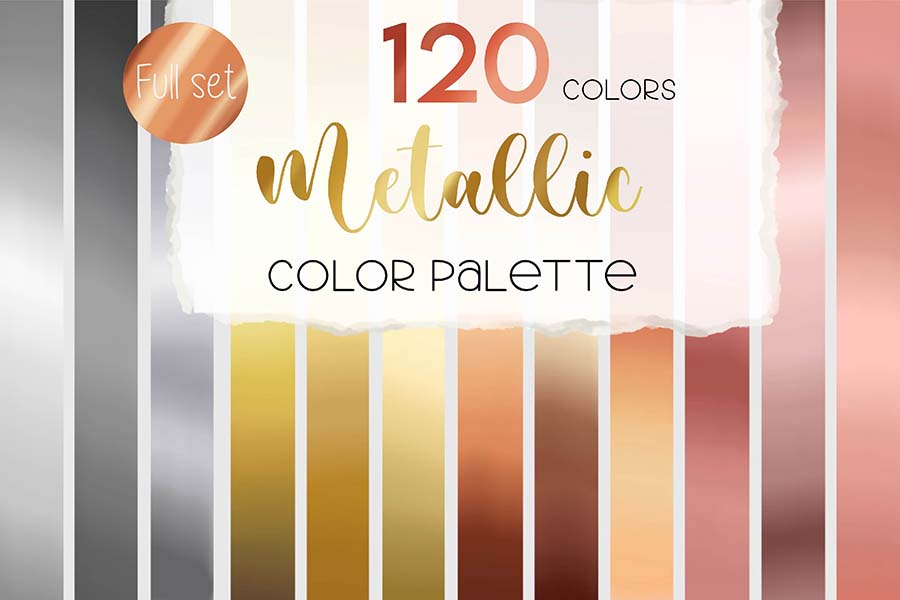 Palette Metallic Color Stamp Swatch