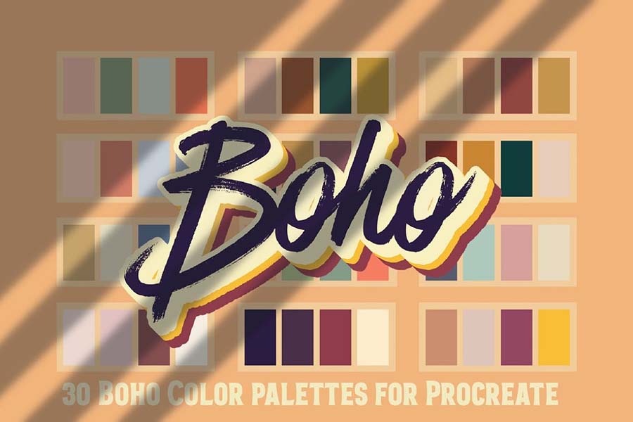 Procreate Boho Color Palettes