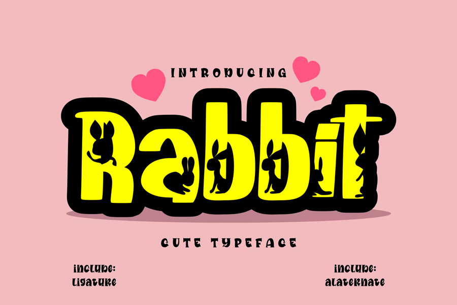 Rabbit | Cute Typeface