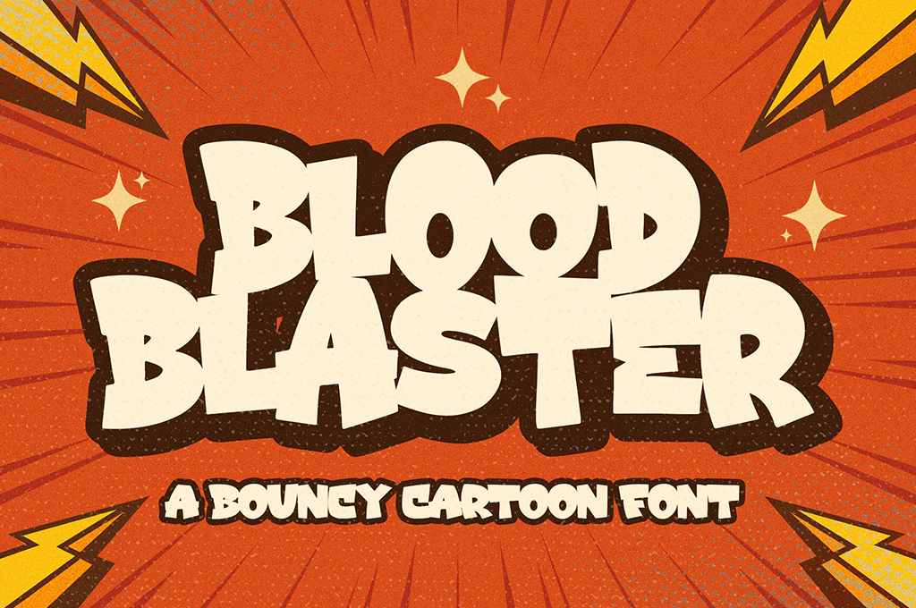 Blood Blaster a Bouncy Cartoon Font