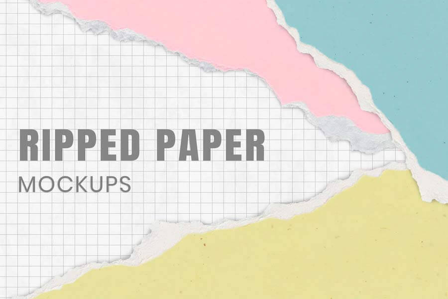 Ripped Paper Texture Background Mockup