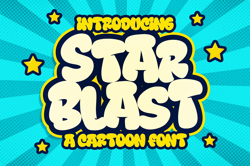 Star Blast a Playful Cartoon Font