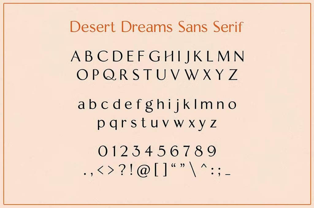 Desert Dreams Sans Serif