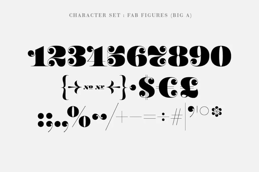 Fab Figures Typeface Set