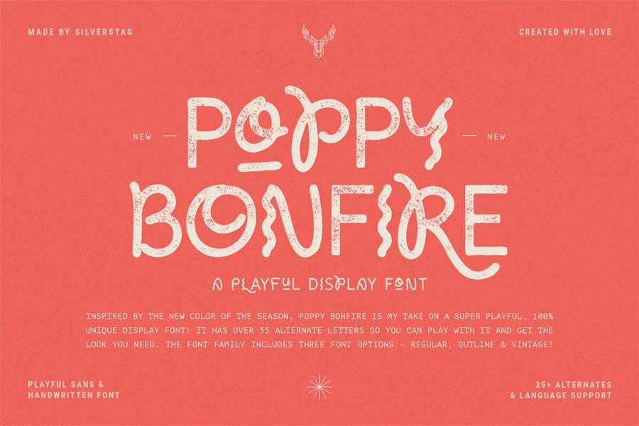 Poppy Bonfire — Modern Display Font